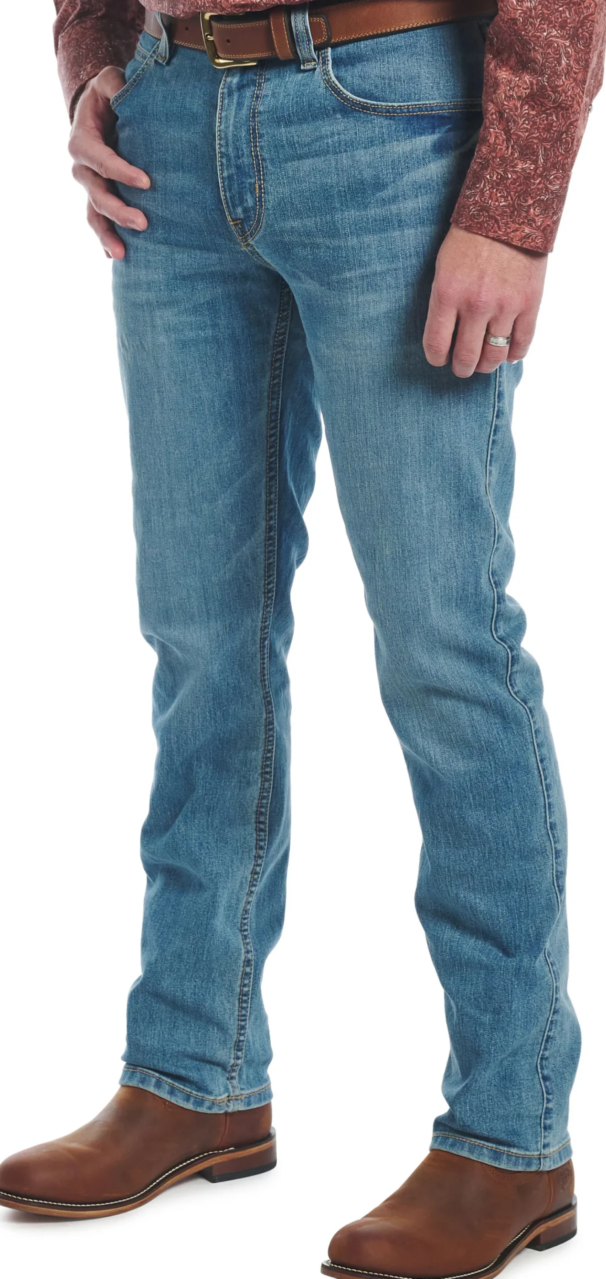 Justin Boots 1879 Modern Slim Light Wash Hot