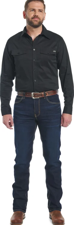Justin Boots 1879 Modern Slim Dark Wash Outlet