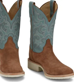 Justin Boots Alamo 11" Roughout Golden Tan Sale