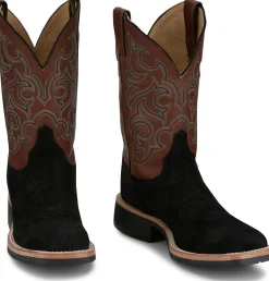 Justin Boots Alamo 11" Roughout Black Outlet