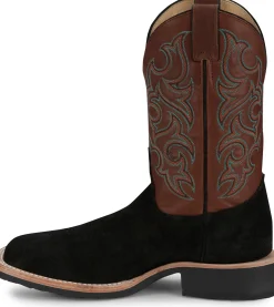 Justin Boots Alamo 11" Roughout Black Outlet