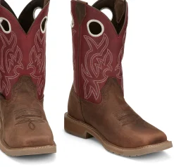 Justin Boots All Around 11" Steel Toe Walnut Hot