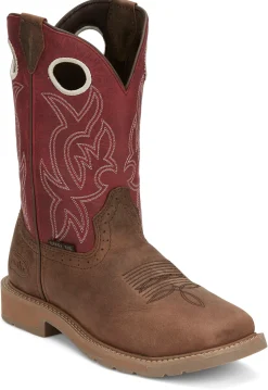 Justin Boots All Around 11" Steel Toe Walnut Hot