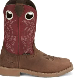 Justin Boots All Around 11" Steel Toe Walnut Hot