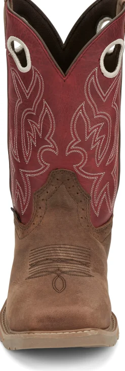 Justin Boots All Around 11" Steel Toe Walnut Hot