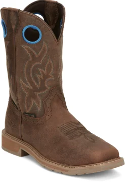 Justin Boots All Around 11" Waterproof Steel Toe Walnut Best