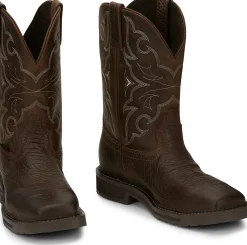 Justin Boots Amarillo 11" Steel Toe Aged Brown