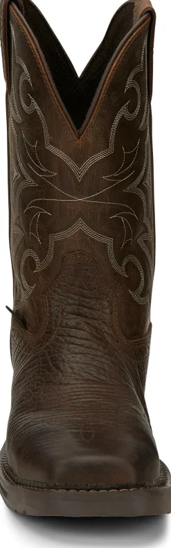 Justin Boots Amarillo 11" Steel Toe Aged Brown