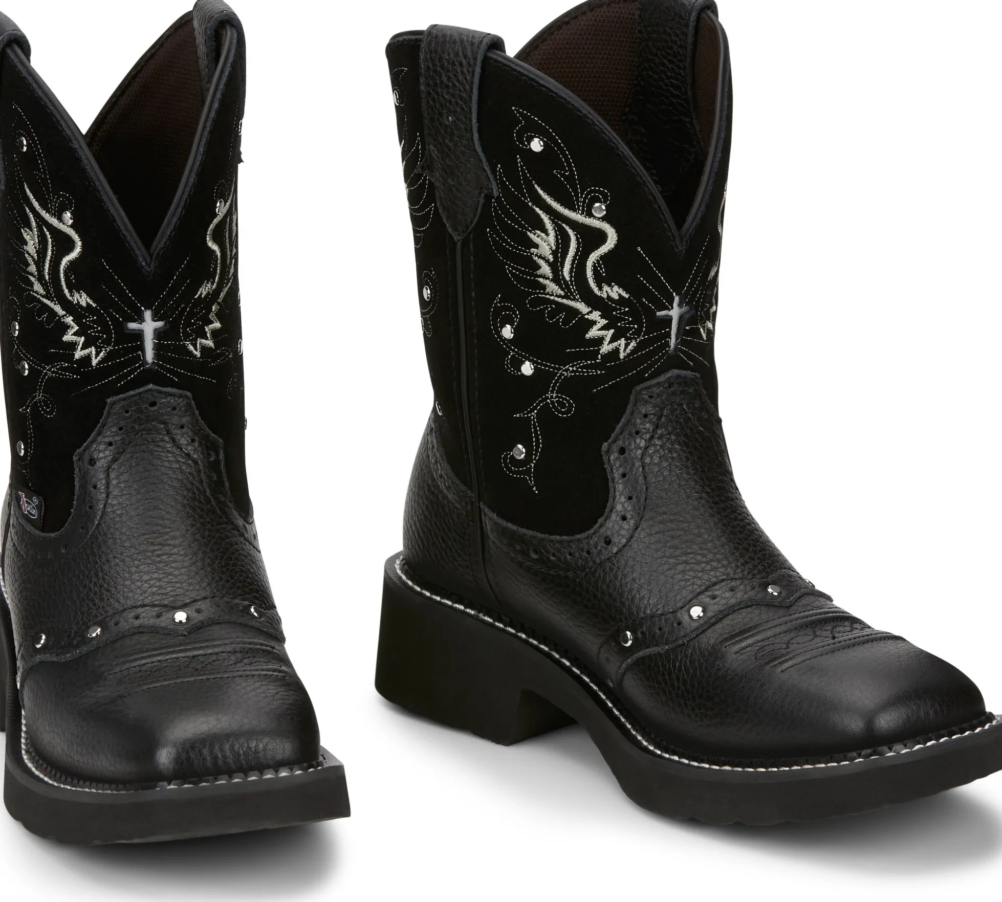 Justin Boots Andra 8" Western Black Hot