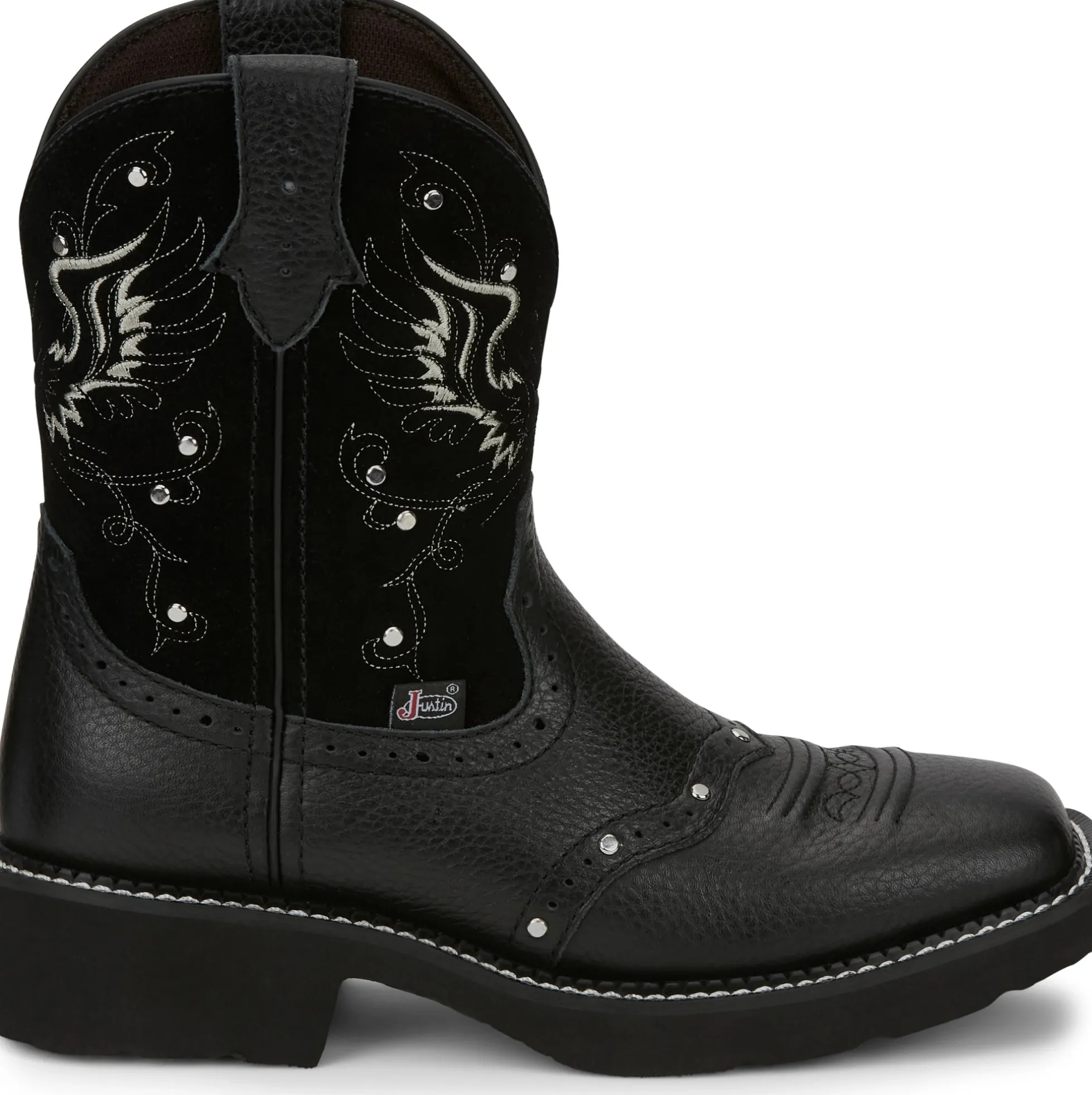Justin Boots Andra 8" Western Black Hot