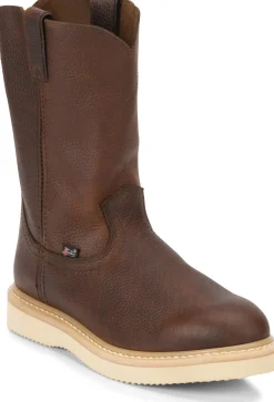 Justin Boots Axe 10" Wedge Light Brown Clearance
