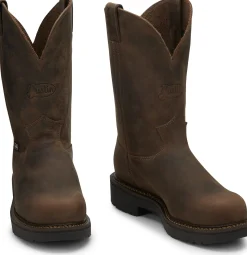 Justin Boots Balusters 11" Steel Toe Bay Gaucho Discount