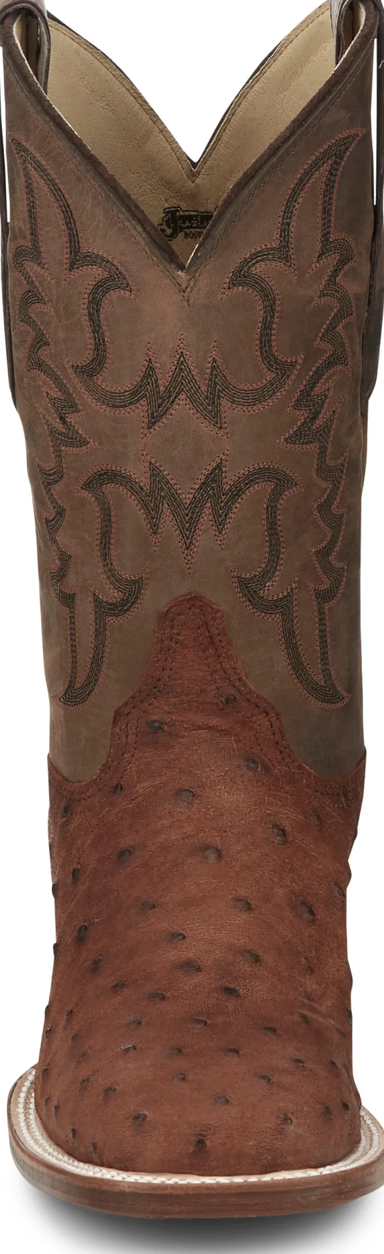 Justin Boots Belmont 11" Full Quill Ostrich Wild Brandy Sale