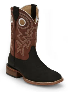 Justin Boots Big News 11" Western Black Hot