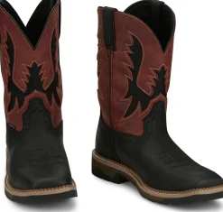 Justin Boots Bolt 11" Comp Toe Coal Black Outlet