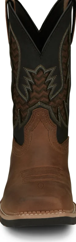 Justin Boots Bolt 11" Nano Comp Toe Pecan New