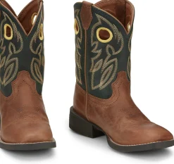 Justin Boots Bowline Kids Western Boot Brown Best