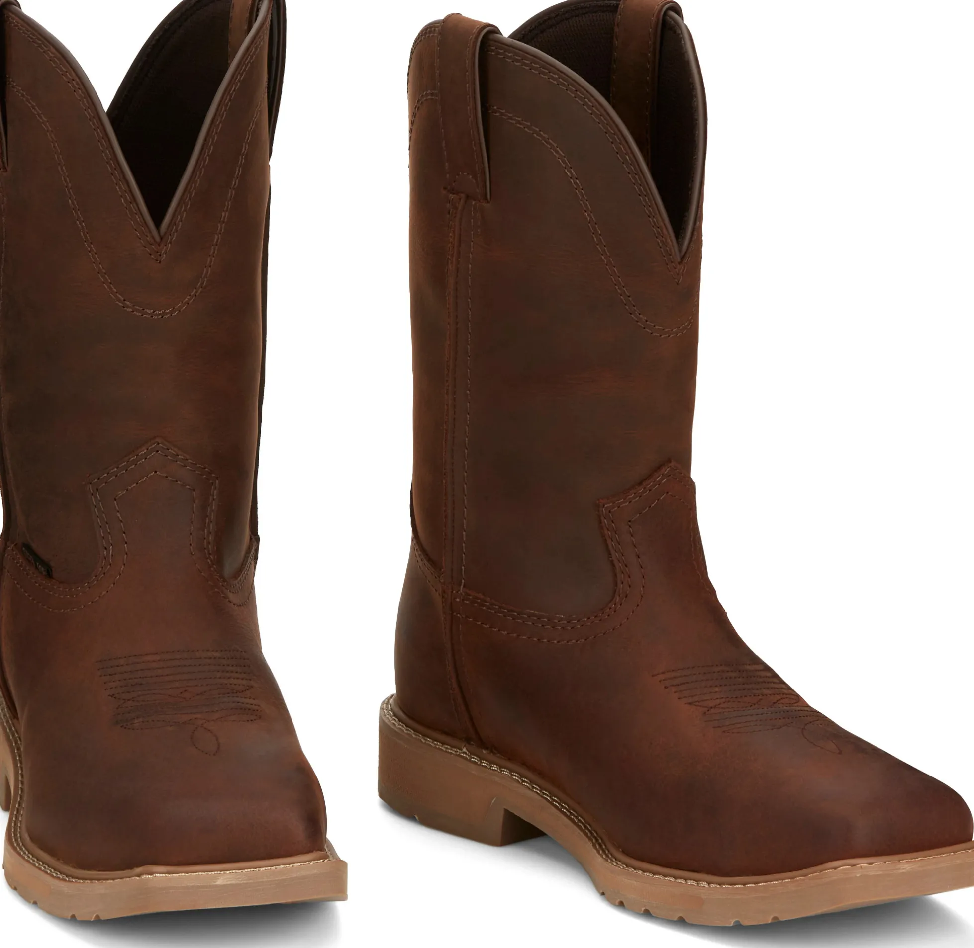 Justin Boots Buster II 11" Waterproof Steel Toe Pecan Best