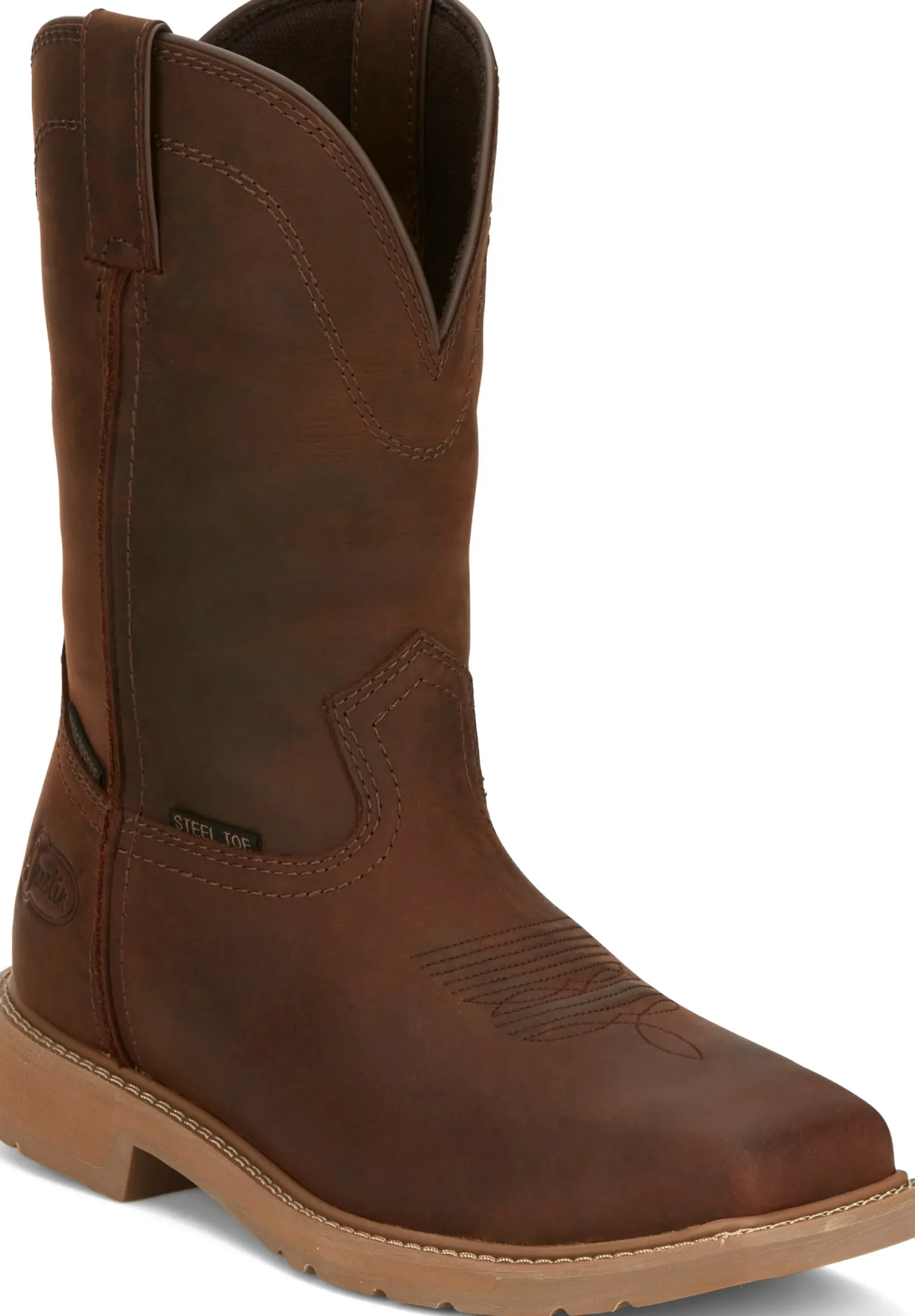 Justin Boots Buster II 11" Waterproof Steel Toe Pecan Best
