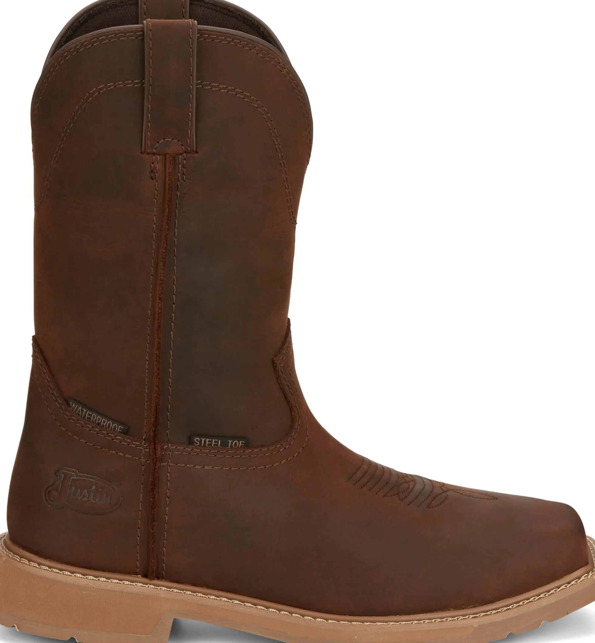 Justin Boots Buster II 11" Waterproof Steel Toe Pecan Best