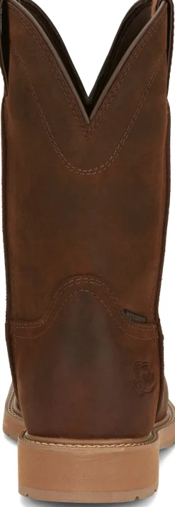 Justin Boots Buster II 11" Waterproof Steel Toe Pecan Best