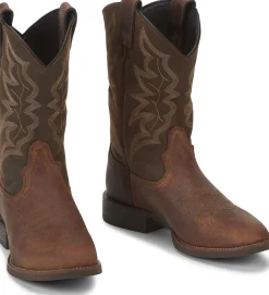 Justin Boots Buster III 11" Western Distressed Brown Clearance