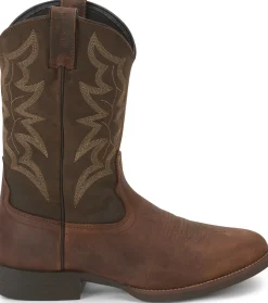 Justin Boots Buster III 11" Western Distressed Brown Clearance