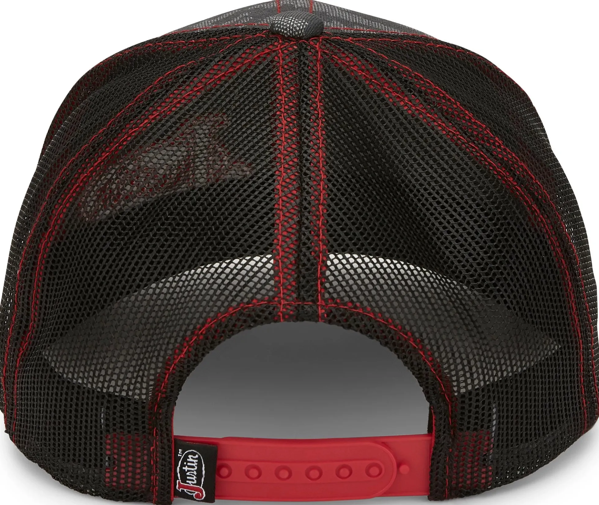 Justin Boots Camo Cap Grey Camo Red Logo Discount