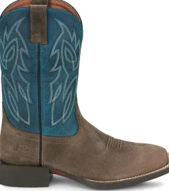 Justin Boots Canter 11" Western Shadow Grey New
