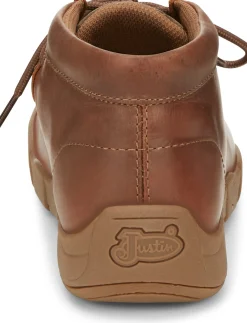 Justin Boots Cappie 4" Work Shoe Brown Ostrich Print