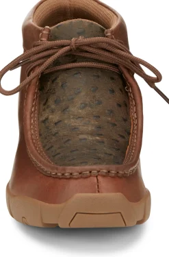 Justin Boots Cappie 4" Work Shoe Brown Ostrich Print