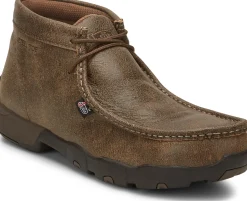 Justin Boots Cappie Steel Toe Tan Bomber New