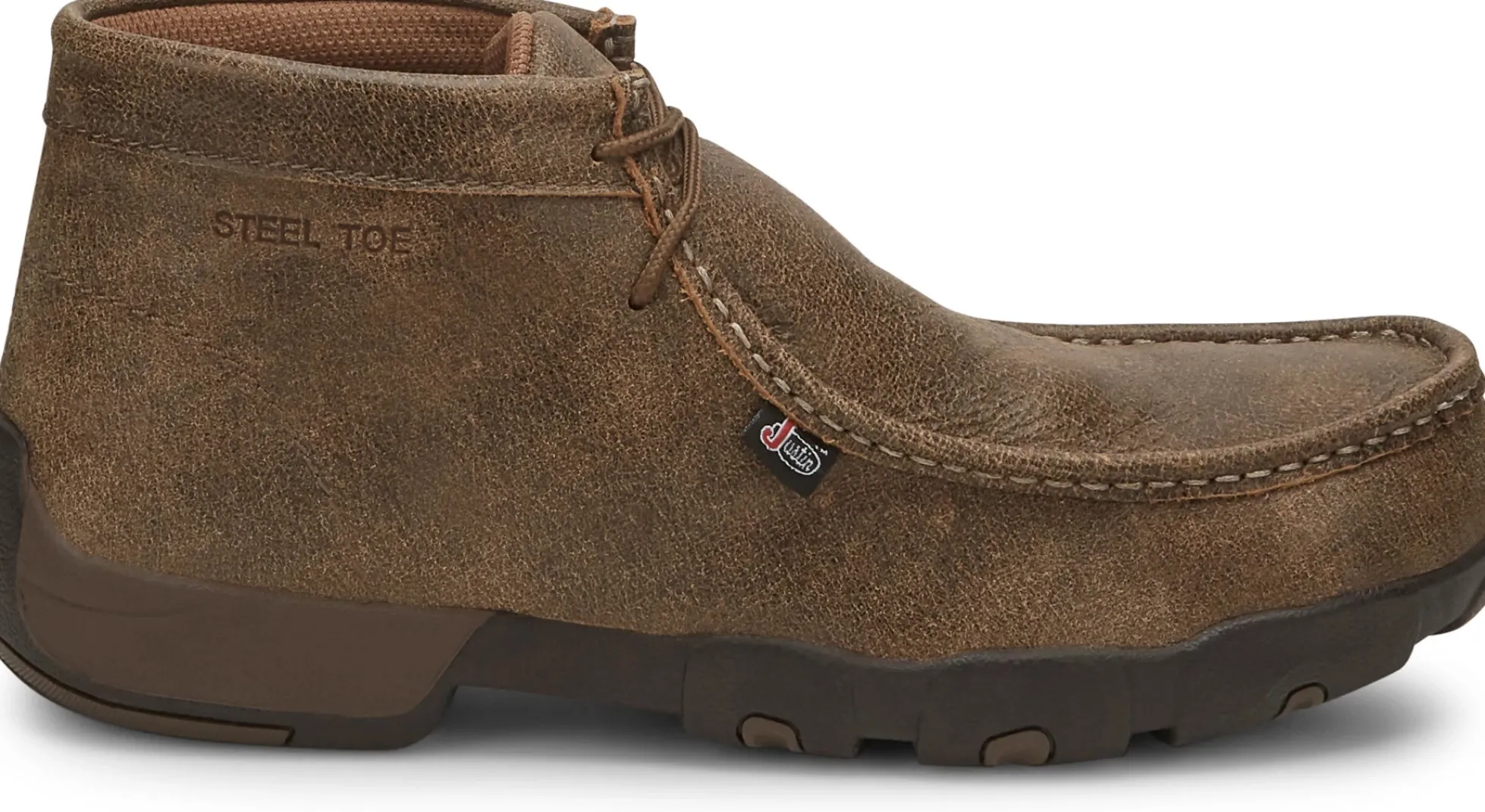 Justin Boots Cappie Steel Toe Tan Bomber New