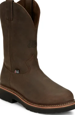 Justin Boots Carbide 11" Work Boot Hickory Brown Clearance