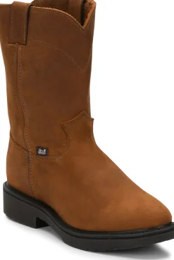 Justin Boots Conductor 10" Work Hazel New