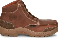 Justin Boots Corbett 5" Waterproof Alloy Toe Barley New