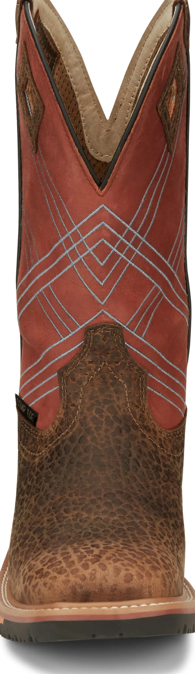 Justin Boots Dalhart 12" Waterproof Nano Comp Toe Pecan New