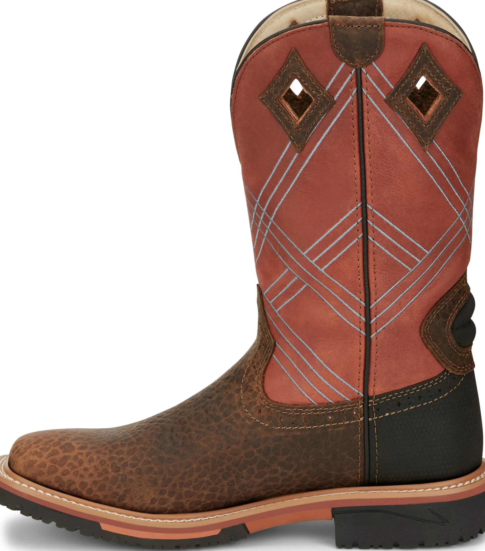Justin Boots Dalhart 12" Waterproof Nano Comp Toe Pecan New