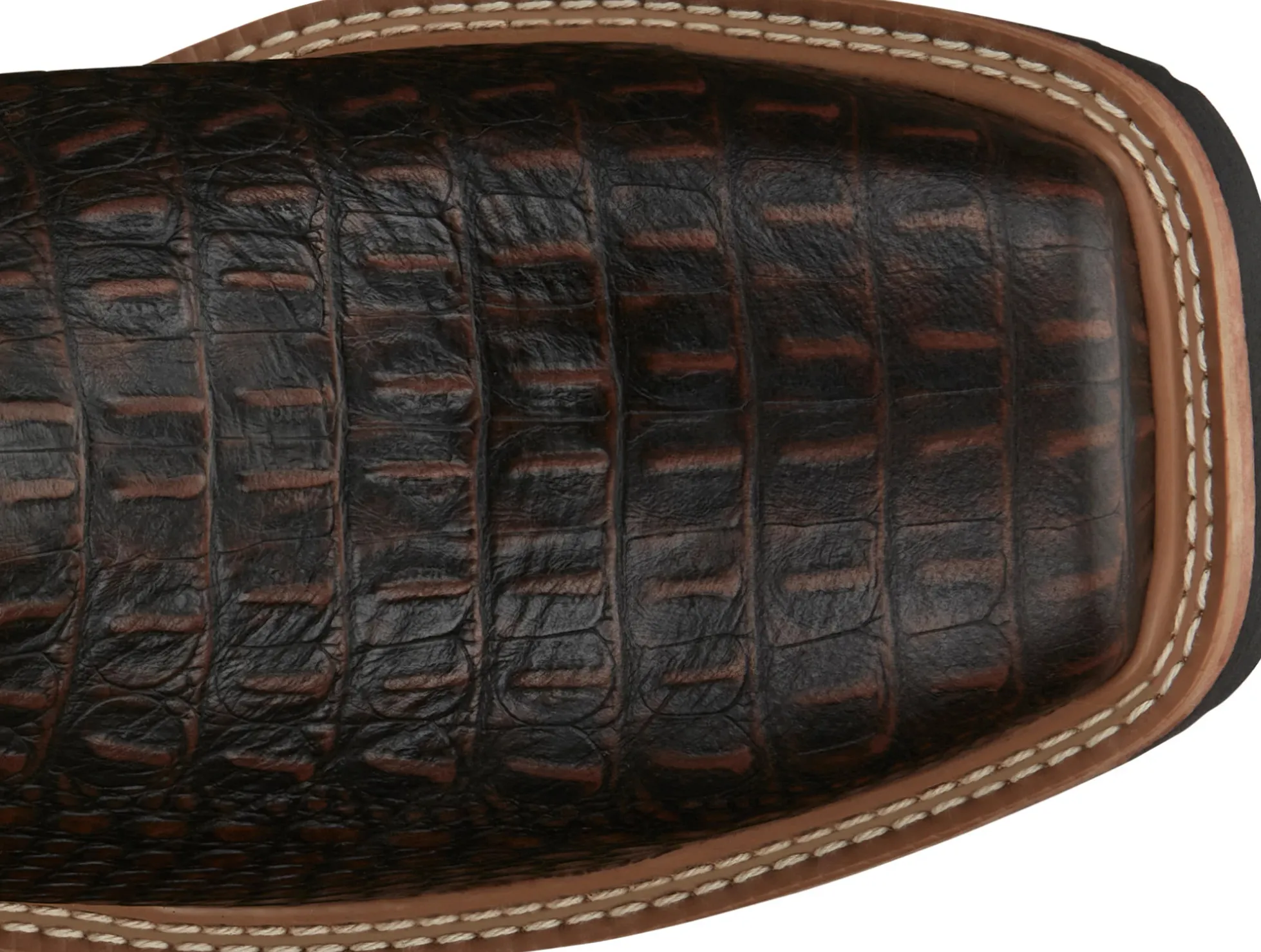 Justin Boots Derrickman 12" Comp Toe Brown Croc Print Clearance
