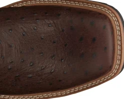 Justin Boots Derrickman 12" Waterproof Brown Ostrich Print Hot