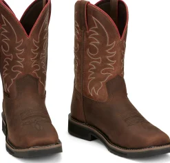 Justin Boots Driller II 11" Waterproof Steel Toe Pecan Clearance