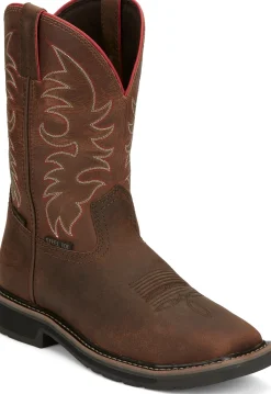 Justin Boots Driller II 11" Waterproof Steel Toe Pecan Clearance