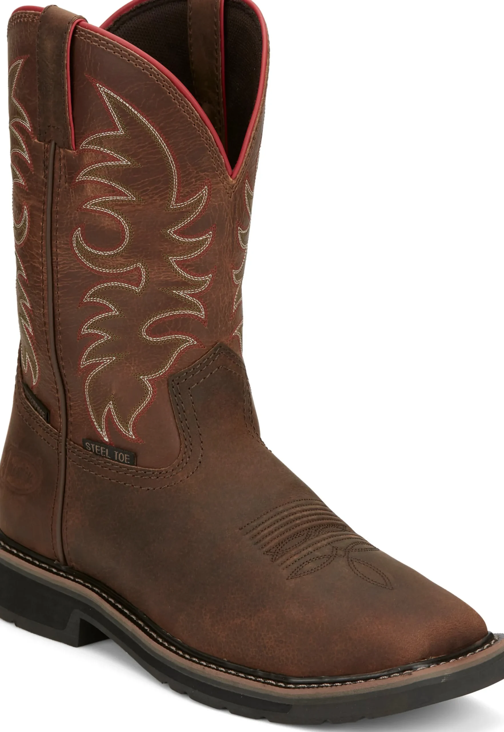 Justin Boots Driller II 11" Waterproof Steel Toe Pecan Clearance