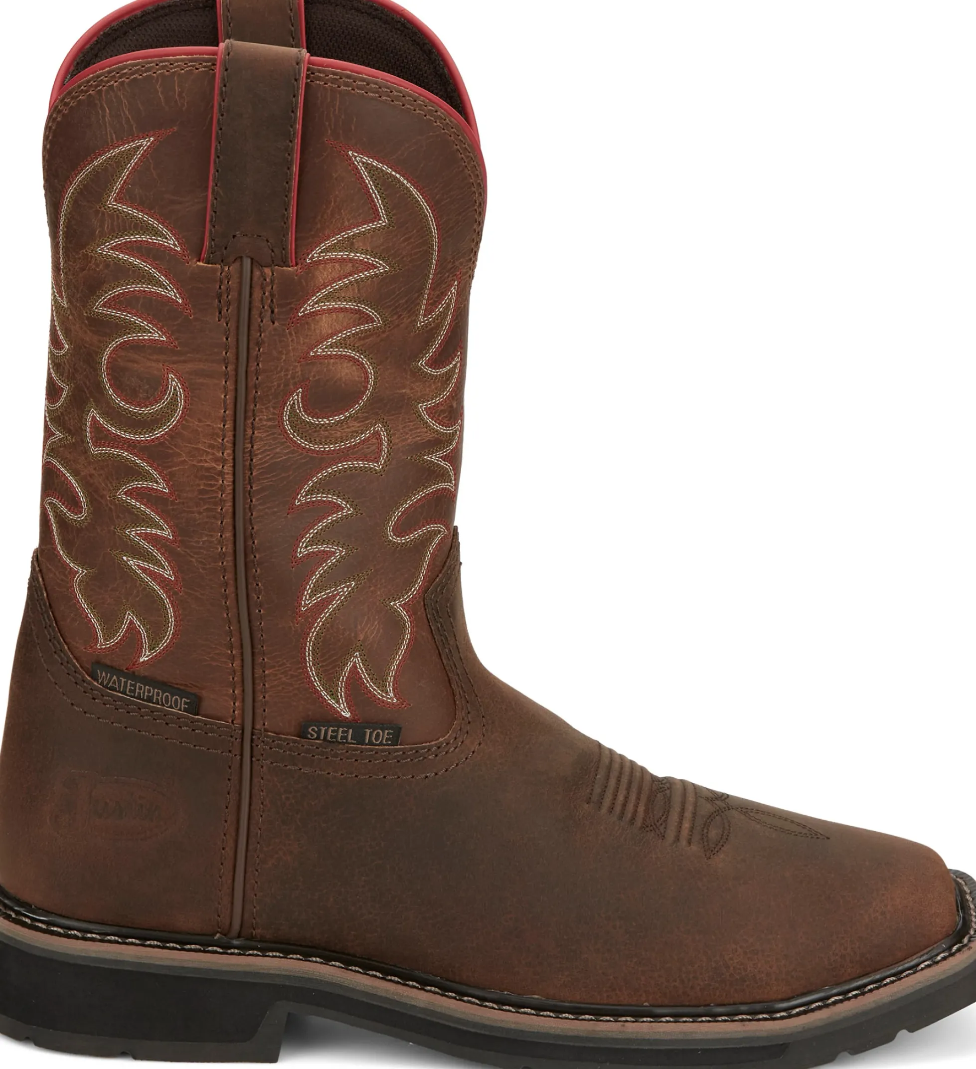 Justin Boots Driller II 11" Waterproof Steel Toe Pecan Clearance