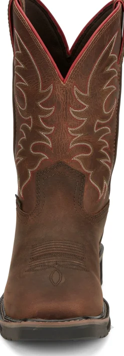 Justin Boots Driller II 11" Waterproof Steel Toe Pecan Clearance