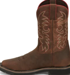 Justin Boots Driller II 11" Waterproof Steel Toe Pecan Clearance