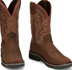 Justin Boots Driller II 11" Work Boot Pecan Brown Sale