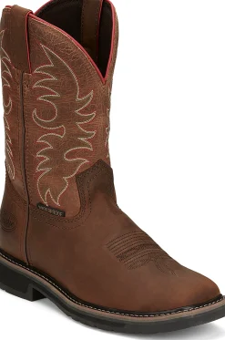 Justin Boots Driller II 11" Work Boot Pecan Brown Sale