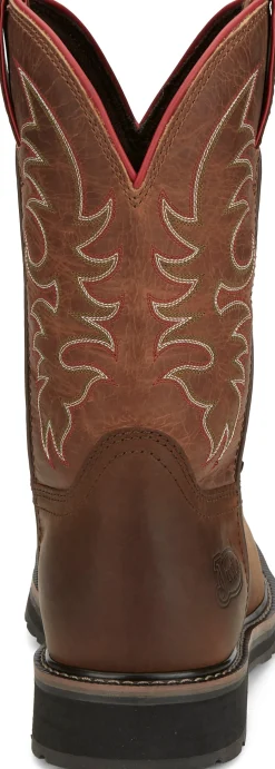 Justin Boots Driller II 11" Work Boot Pecan Brown Sale