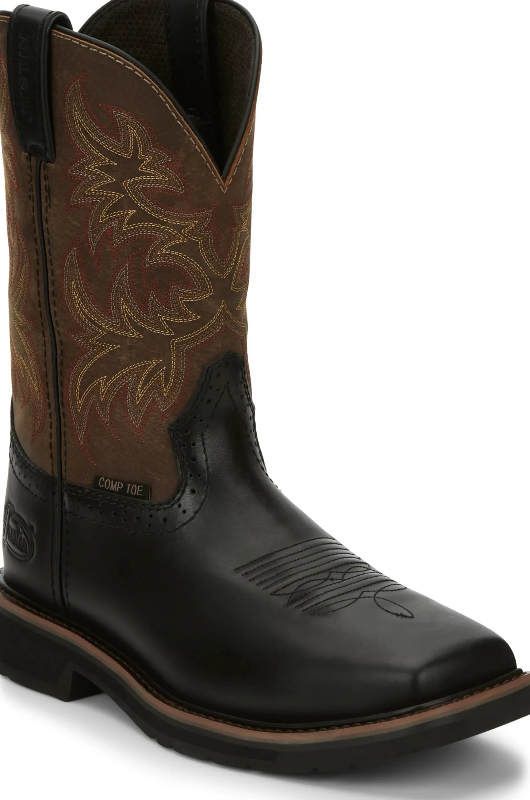 Justin Boots Driller 11" Comp Toe Licorice Discount